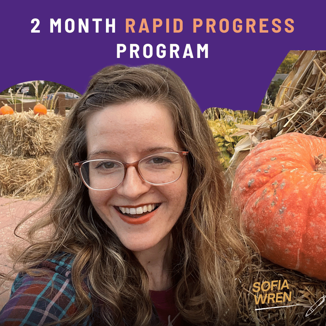 2 Month Rapid Progress Program, featuring Sofia Wren with pumpkins